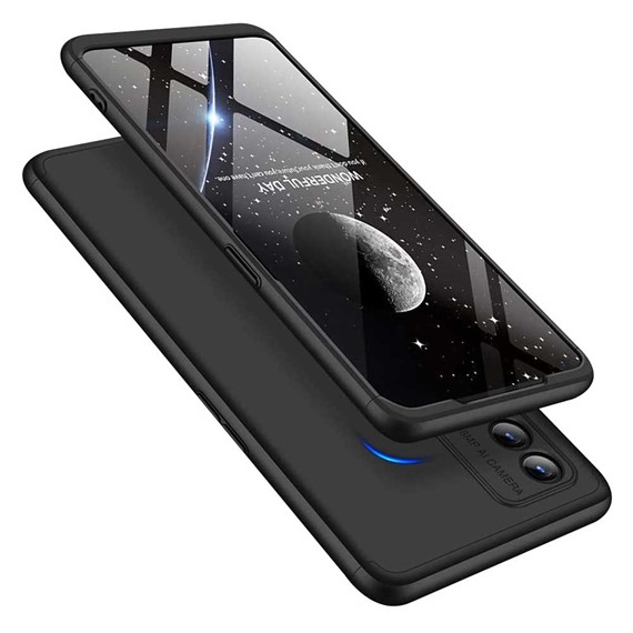 CaseUp Oppo A74 4G Kılıf Triple Deluxe Shield Siyah 3